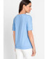 ფოტო #3 პროდუქტის Women's Cotton Blend Short Sleeve Round Neck T-Shirt