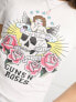 Cotton On Guns & Roses band tee in white