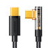 Kątowy kabel USB-C do szybkiego ładowania i transferu danych 100W 1.2m czarny
