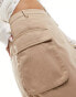 In The Style cargo wrap mini skirt in beige