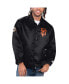 Фото #1 товара Men's Black San Francisco Giants Option Route Satin Full-Snap Jacket