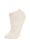 Kadın 3'lü Pamuklu Patik Çorap B6039axns