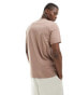 ASOS DESIGN essential crew neck t-shirt with roll sleeve in brown