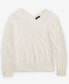 Фото #3 товара Women's Cashmere Double V-Neck Rhinestone Sweater, Created for Macy's