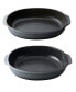 Фото #1 товара Gem Collection Stoneware Set of 2 Oval Baking Dishes