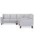 Фото #3 товара Ashlinn 94" 3-Pc. Pastel Leather Sectional, Created for Macy's