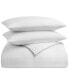 Фото #4 товара Organic Cotton Check Matelassé 3-Pc. Duvet Cover Set, Full Queen, Created for Macy's