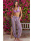Фото #3 товара Women's Horizon Crochet Cargo Swim Cover-Up Pants
