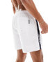 Tommy Hilfiger monotype medium drawstring tape swim short in white