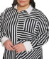 Фото #3 товара Women's Plus Size Striped Button-Front Shirt, First@Macy’s