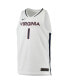 Men's #1 White Virginia Cavaliers Replica Basketball Jersey