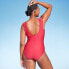 Women's Full Coverage Tummy Control Cap Sleeve U-Wire One Piece Swimsuit - Kona