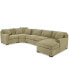 Фото #8 товара Radley 4-Pc. Fabric Chaise Sectional Sofa with Wedge Piece, Created for Macy's