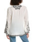 Фото #2 товара Johnny Was Natural Tempest Blouse Women's White Xs