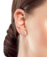 ფოტო #2 პროდუქტის Cubic Zirconia Moon Disc Stud Earrings, Created for Macy's