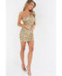 Фото #2 товара Women's Bow One-Shoulder Sequin Bodycon Dress