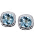 ფოტო #1 პროდუქტის Blue Topaz Stud Earrings (17 ct. t.w.) in Sterling Silver