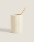 Фото #6 товара Striped ceramic toothbrush holder