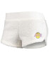 Women's Cream Los Angeles Lakers Fluffy Long Sleeve Hoodie Top and Shorts Sleep Set