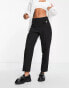 River Island buttoned cigarette trouser in black