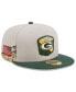 Фото #1 товара Men's Stone, Green Green Bay Packers 2023 Salute To Service 59FIFTY Fitted Hat