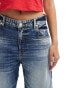 Фото #8 товара Bershka deep turn up wide leg jeans in dark wash