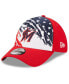 Фото #2 товара Men's Red Miami Marlins 2022 4th of July 39THIRTY Flex Hat