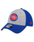 Men's Heather Gray/Blue Detroit Pistons Two-Tone 39THIRTY Flex Hat Серый, S/M - фото #1