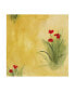 Фото #1 товара Pablo Esteban Red Flowers on Yellow Canvas Art - 15.5" x 21"