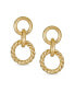 ფოტო #2 პროდუქტის Classic Twisted Rope Braid Cable Light Weight Door Knocker Style 3 Tier Circle Hoop Earrings For Women Teen Yellow Gold Plated Brass 1.70 Inch