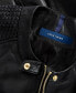 ფოტო #6 პროდუქტის Women's Woven-Shoulder Zip-Front Leather Coat