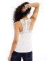 Vero Moda lace back cami top in white Schneeweiß, XL - EU 42 - фото #4