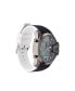 ფოტო #2 პროდუქტის Men's Analog-Digital Black and White Silicone Strap Watch 51mm