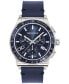 Salvatore Men's 1927 Swiss Chronograph Blue Leather Strap Watch 42mm