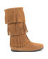 Фото #3 товара Women's Suede 3-Layer Fringe Boots