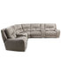 Фото #9 товара CLOSEOUT! Terrine 7-Pc. Fabric Sectional with 3 Power Motion Recliners and 2 USB Consoles, Created for Macy's