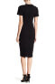 Фото #3 товара Nicole Miller 156843 Women's Riley Ribbed Cutout Shoulder Dress Black Sz. Large