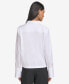 Karl Lagerfeld Women's Cotton Long-Sleeve Collared Blouse Белый, XL - фото #2