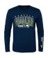ფოტო #2 პროდუქტის Big Boys Neon Green, Navy Seattle Seahawks Fan Fave T-shirt Combo Set
