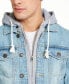 Фото #3 товара Men's Phoenix Trucker Hooded Denim Jacket, Created for Macy's