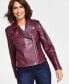 Фото #4 товара Women's Faux-Leather Jacket, Created for Macy's