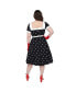 Фото #2 товара Plus Size 1950s Sweetheart Neckline Swing Dress