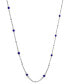 ფოტო #1 პროდუქტის EFFY® Sapphire & Diamond Collar Necklace in Sterling Silver (Also available in Ruby, Emerald and Pink Sapphire)