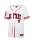Фото #3 товара Men's White and Red NC State Wolfpack Free Spirited Baseball Jersey