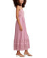 ფოტო #3 პროდუქტის Women's Cotton Cutwork Sleeveless Maxi Dress