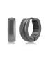 ფოტო #1 პროდუქტის Mens Stainless Steel 13mm Huggie Hoop Earrings