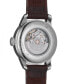 ფოტო #2 პროდუქტის Women's Swiss Automatic Le Locle Brown Leather Strap Watch 29mm
