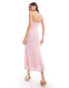 Bardot one shoulder lace dress in candy pink Bonbonrosa, 44 - фото #4