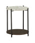 20" Marble Round Accent Table with Marble Top