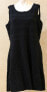 Charter Club Women's Fit Flare Dress Sleeveless Scoop Neck Ribbed Black XL